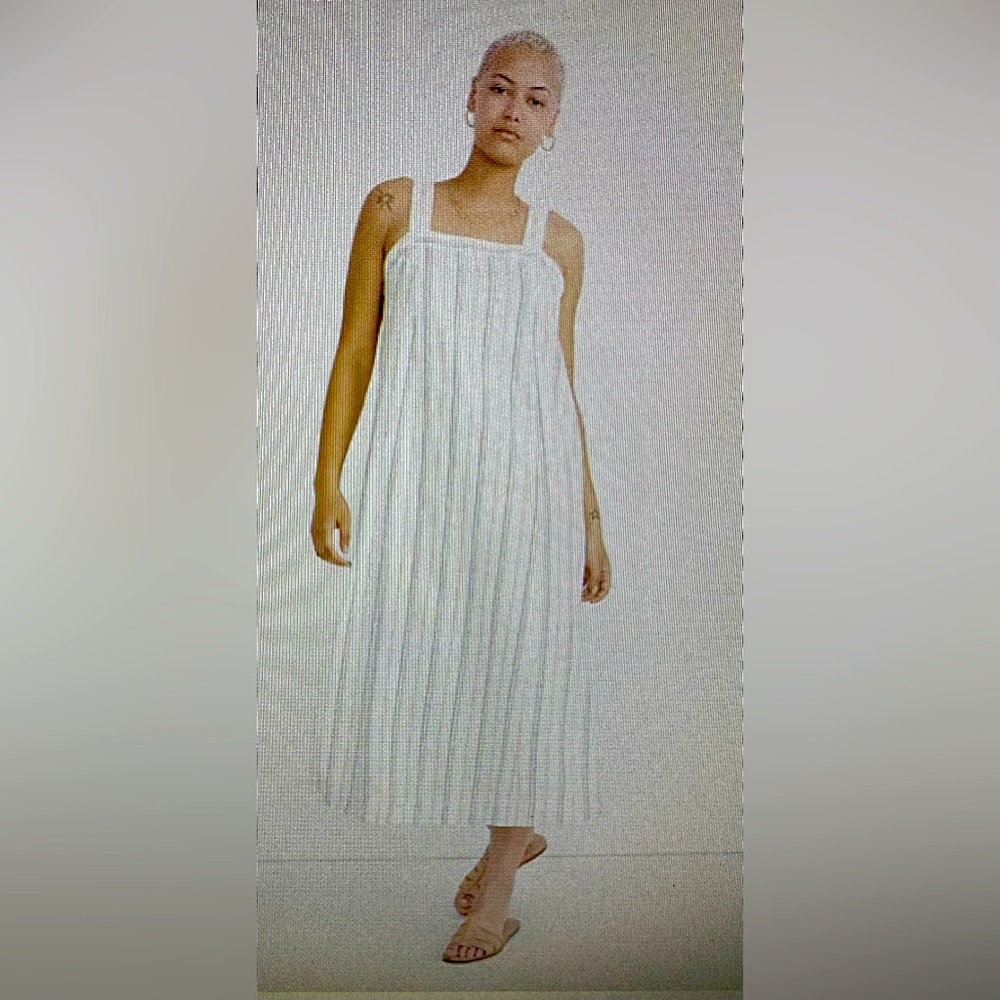 Madewell linen cotton midi princess seam dress size XXL NWT